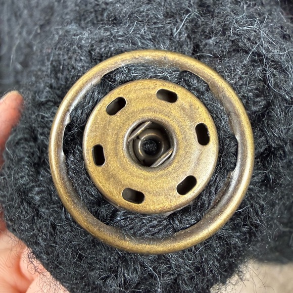 🆕 Stella McCartney Black Poncho Cape Coat made in Italy in wool and alpaca - Picture 7 of 11